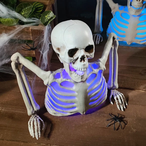 Lumex™-Glowing Skull Skeleton Decoration