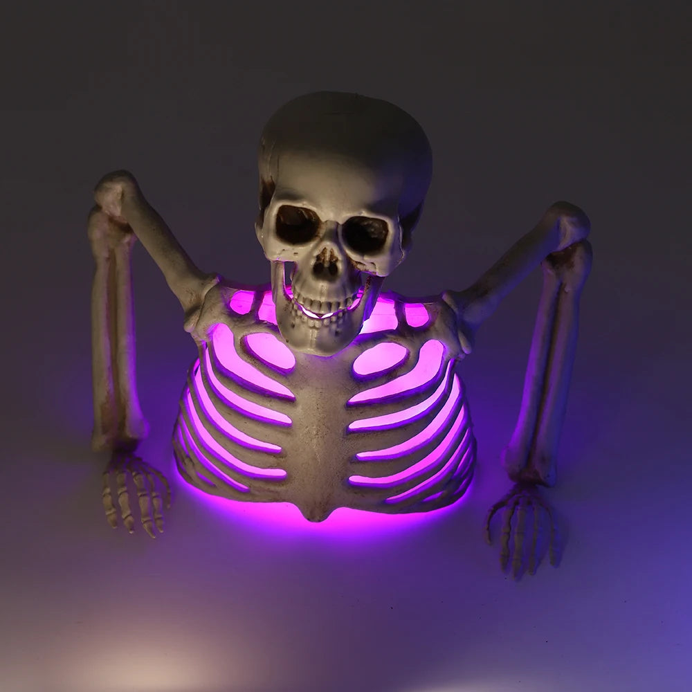 Lumex™-Glowing Skull Skeleton Decoration