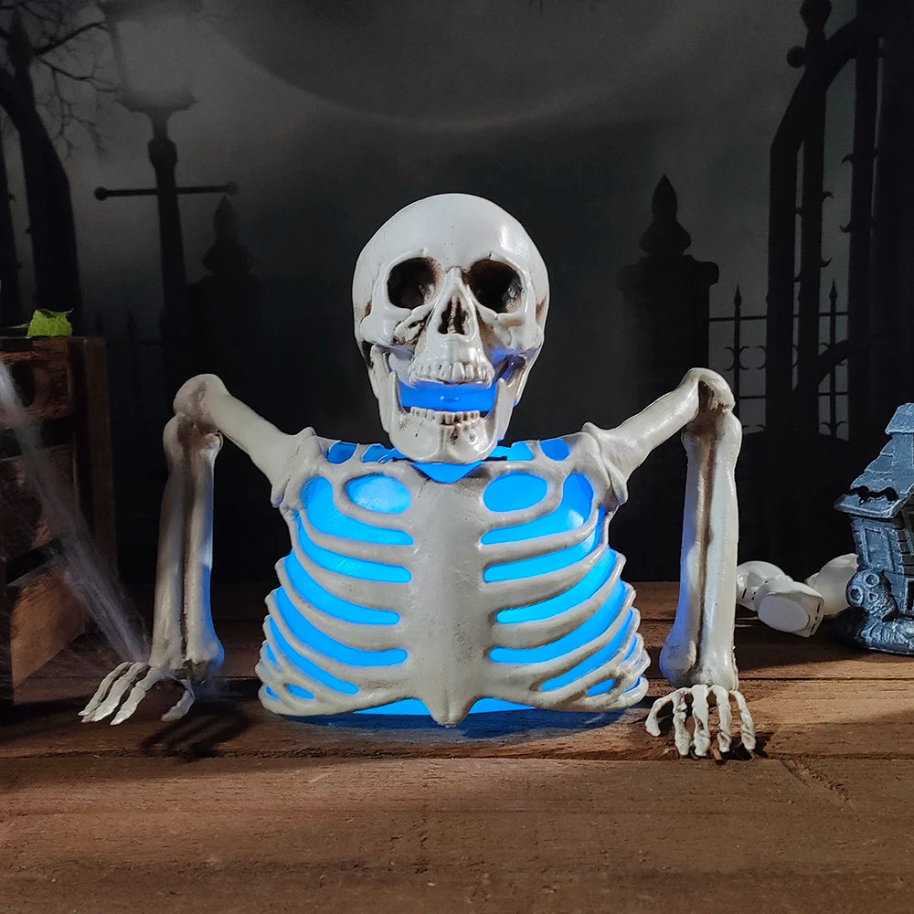 Lumex™-Glowing Skull Skeleton Decoration
